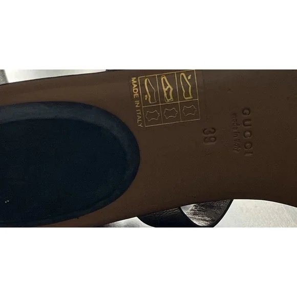 Gucci Bronze Leather Ankle Wrap Sandals Size 39 US Size 9 Made In Italy - Picture 7 of 12